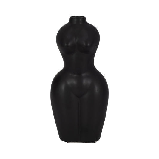 Celeste Black Torso Vase